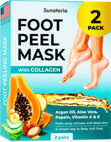 SUNATORIA Foot Peel Mask – Spa-Quality Pedicure Treatment for Mindful Bath Time and Wind-Down Routines