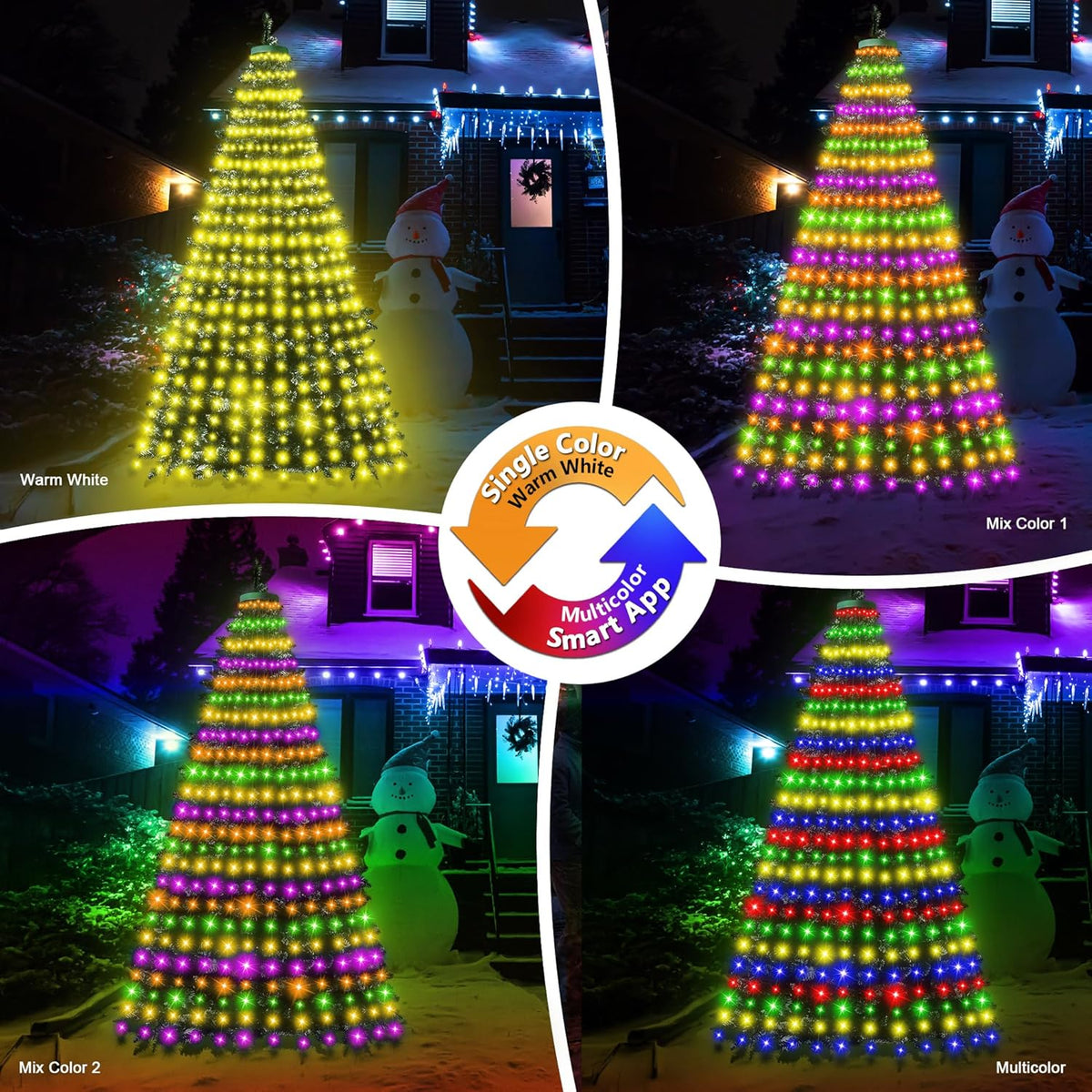 Surplife Smart Christmas Tree Lights – Thoughtful Holiday Gift for Mom Who Loves Decorating, 7.5Ft App-Controlled 30+ Modes