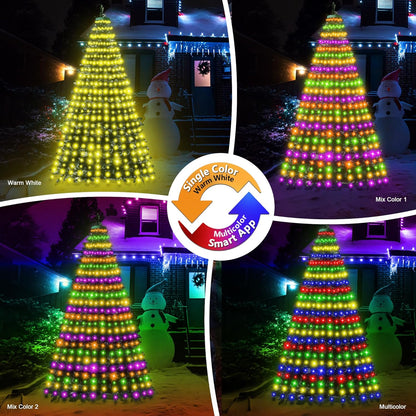Surplife Smart Christmas Tree Lights – Thoughtful Holiday Gift for Mom Who Loves Decorating, 7.5Ft App-Controlled 30+ Modes