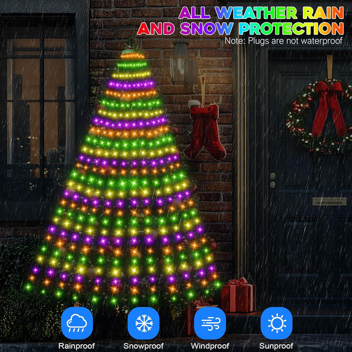 Surplife Smart Christmas Tree Lights – Thoughtful Holiday Gift for Mom Who Loves Decorating, 7.5Ft App-Controlled 30+ Modes