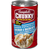 Campbell's Chunky Baked Potato with Cheddar & Bacon Bits – 18.8 Oz Hearty Lunch for Hiking Base Camps