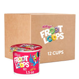 Kellogg's Froot Loops Cereal Cups – Break Room Snack Pack, 12 Whole Grain 1.5oz Cups