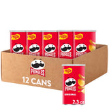 Pringles Potato Crisps Original – Portable Snack for Commuters and Remote Workers, 12 Pack