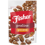 Fisher Praline Pecans, 5.5 oz Resealable Pouch — Sweet Holiday Gift for Her, Stocking Stuffer and Hostess Present