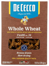 De Cecco Whole Wheat Fusilli – Pure 100% Whole Wheat Pasta for Uncluttered Whole-Food Kitchens