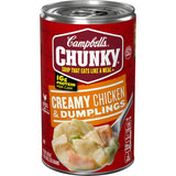 Campbell's Chunky Soup, Creamy Chicken and Dumplings – Wholesome 12g Protein Lunch for Mindful Eating