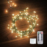 Dailyart Copper Wire Starry Lights 6ft 200 LED – Living Room Aesthetic and Reading Nook Glow, Battery Powered
