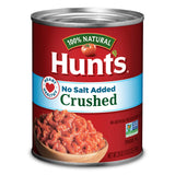Hunt's Crushed Tomatoes No Salt Added – Guilt-Free Pizza Sauce Base for Clean-Label Family Meals, 28 oz