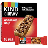 KIND Granola Chewy Bar Chocolate Chip – Mindful Family Snack with 25% Less Sugar, Non-GMO 10 Bars
