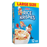 Kellogg's Rice Krispies Cereal – Fast Pre-Work Study Breakfast for the Kitchen Counter, Low Sugar 24oz
