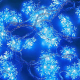DomeStar Winter Snowflake String Lights – Minimalist Nordic Decor for Apartment Walls, Battery Powered LED Accent Lighting