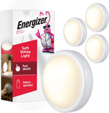 Energizer Stick-On LED Puck Lights 4-Pack – Fire-Free Closet and Under-Cabinet Lighting for Renter-Friendly Homes
