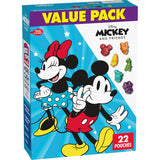 Disney Mickey and Friends Shaped Fruit Snacks, 22 Ct On the Go Treat for Day Trips and Theme Park Outings