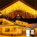 Blingstar Icicle Lights – Indoor Ambiance Upgrade for Reading Nook and Staircase, Clear Wire 49.2 Ft