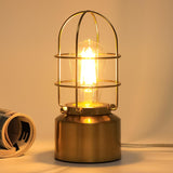 Haian Support Gold Rustic Touch Lamp - Antique Industrial Nightstand Accent for Loft Living Rooms and Rustic Themed Bedrooms