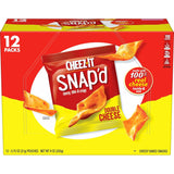 Cheez-It Snap'd Portable Cheese Cracker Snacks, 20 Packs for Camping and Road Trips