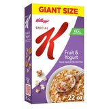 Kellogg's Special K Fruit and Yogurt Cereal – Low Fat Nutritious Cereal for Active Lifestyle and Self Care Mornings, 22oz Box