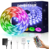 DAYBETTER LED Strip Lights 32.8ft – Ambient Home Decor with 44 Key Remote for Stylish Living Room Makeover