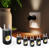 LumiNest Minimal Night Light 6 Pack – Compact 1.1 Inch Plug in Wall Light for Hallway, Bedroom and Bathroom, Simple Dusk to Dawn Design