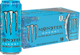 Monster Energy Ultra Blue Hawaiian – Sugar Free Focus Drink for Late Night Study and Work Sessions, Pack of 15