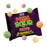 Barnetts Mega Sour Candy Fruits 227g – Outdoor Movie Night and Garden Party Sour Snack Mix, Easy Carry Bag