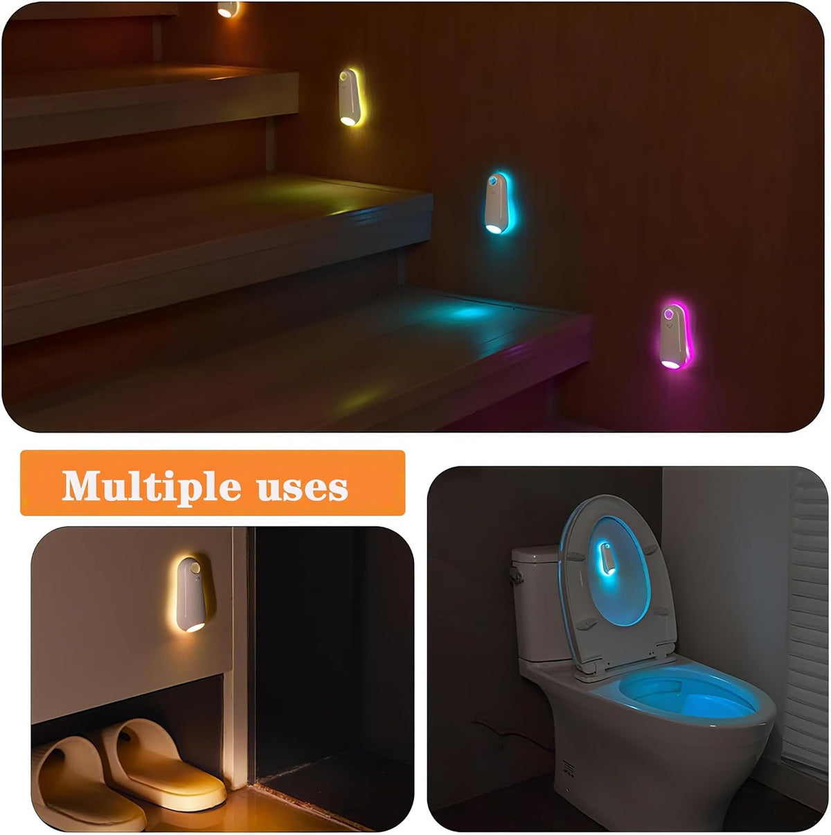 Toilet Night Light Motion Sensor – Clever Housewarming Gift for New Homeowners, Rechargeable Bathroom Gadget