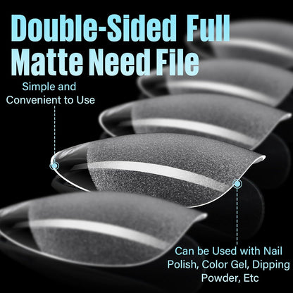 TOMICCA Pre-Shaped Acrylic Extensions – Streamlined DIY Manicure with Neutral, Modern Finish