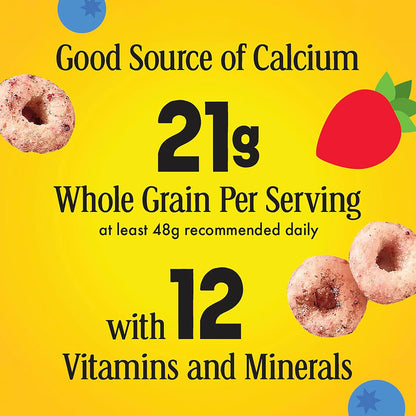 Very Berry Cheerios Heart Healthy Gluten Free Cereal – Morning Self-Care Bowl for Adults on a Cholesterol-Lowering Diet