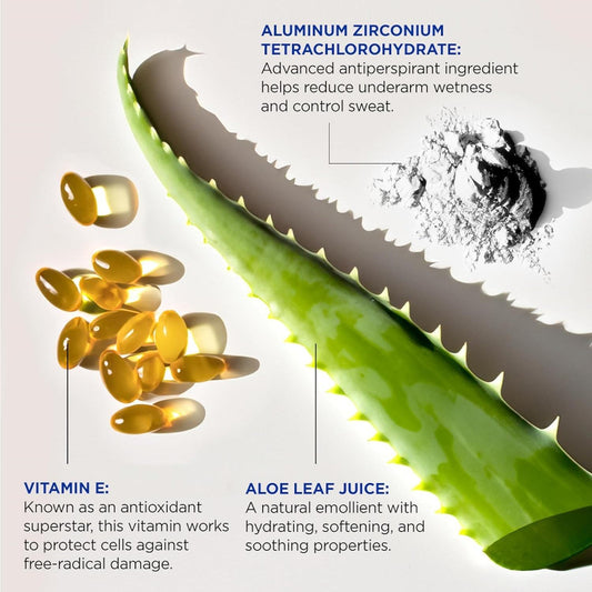 vitamin e added to nourish and condition underarm skin
