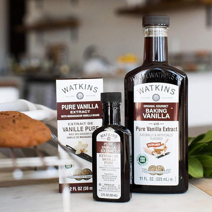 Watkins Organic Pure Vanilla Alcohol Free Flavoring for Clean Label Baking and Pregnancy Friendly Recipes