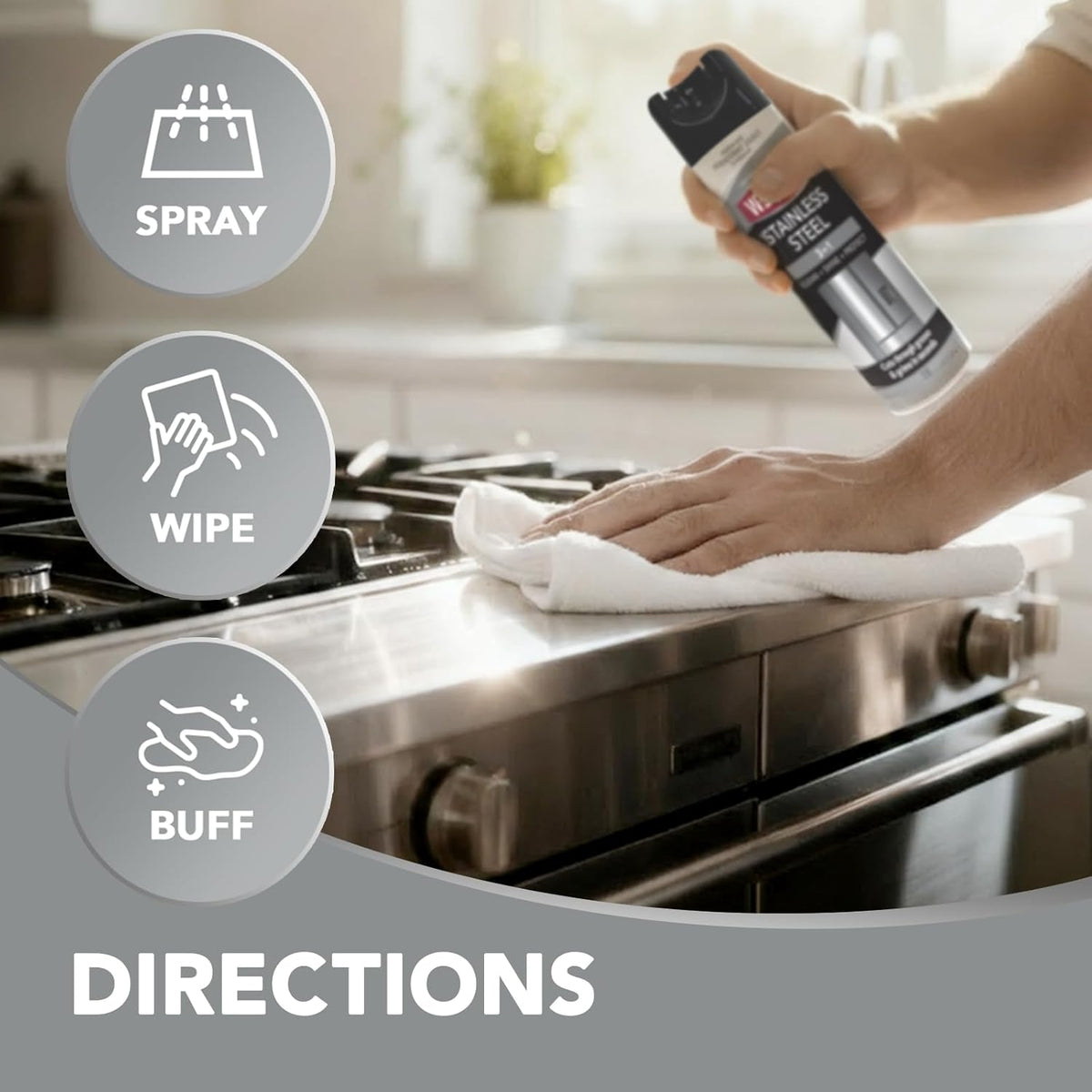 Weiman Stainless Steel Cleaner & Polish – Birthday Gift for Mom & Women Who Love a Tidy Home