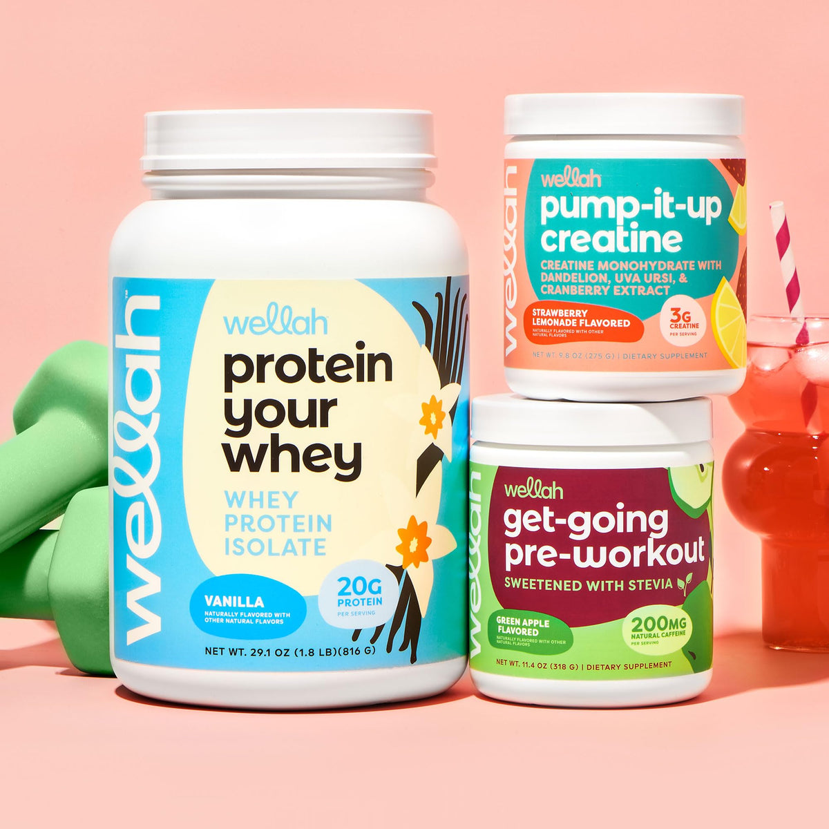 Wellah Pump-It-Up Creatine — Weekend Adventure Pick-Me-Up for Women Who Train Outdoors