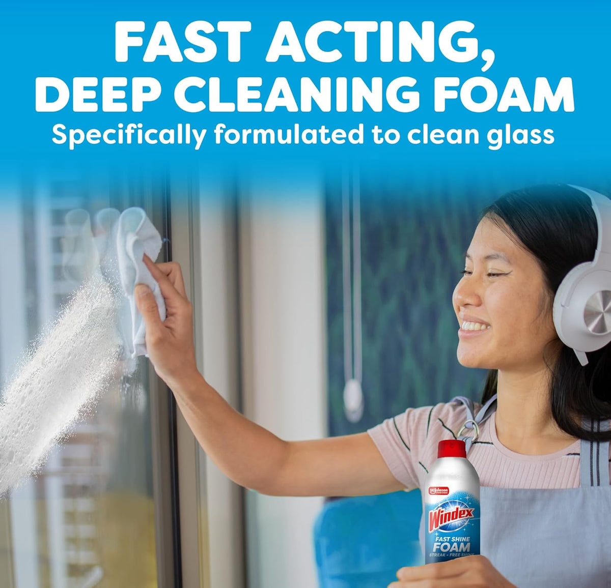 Windex Fast Shine Foam Glass Cleaner – Streamlined Bulk Pack for a Simple, Stocked-Once Cleaning Routine