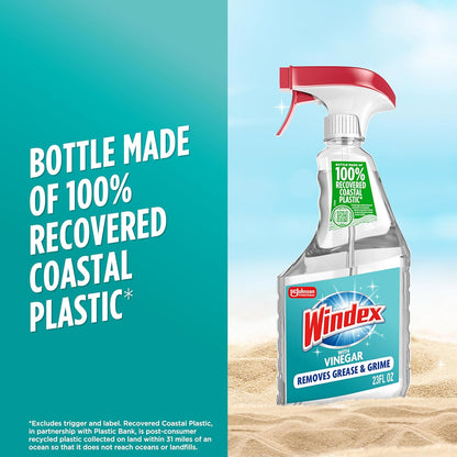 Windex Vinegar Glass Cleaner for Sensitive Indoor Air, Non-Toxic Streak-Free Shine