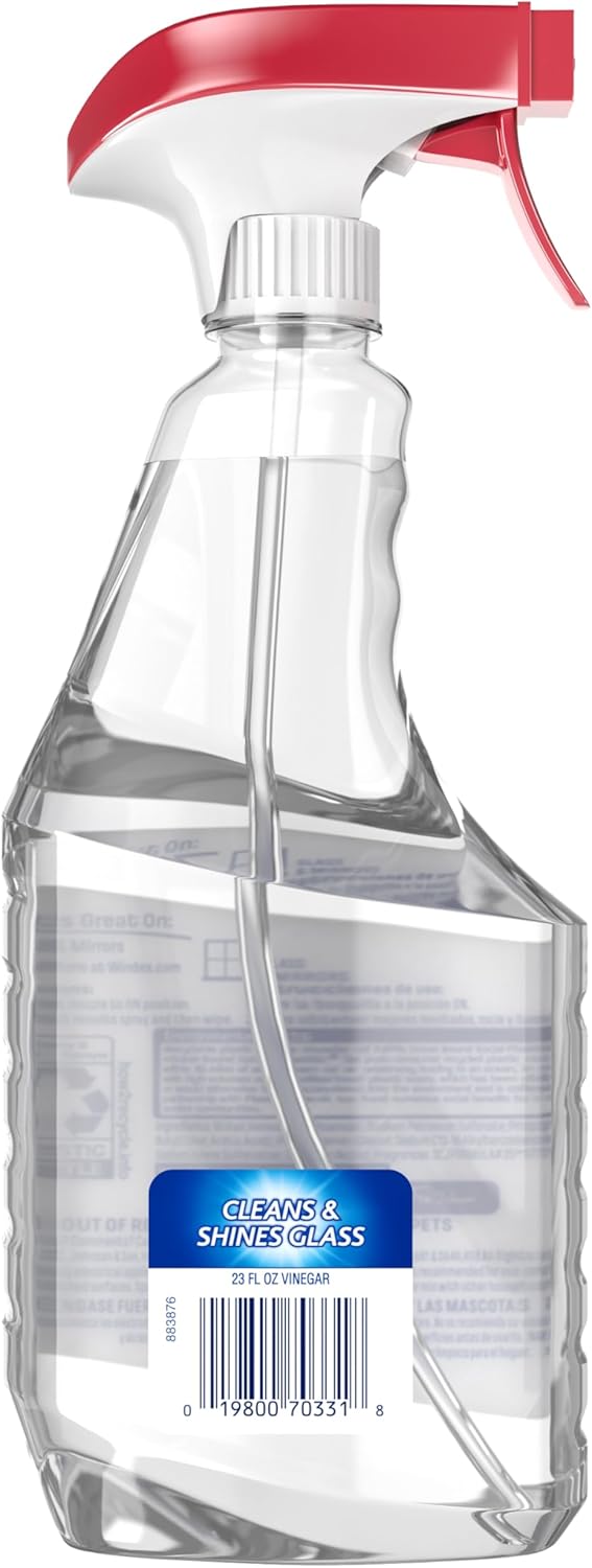 Windex Vinegar Glass Cleaner for Sensitive Indoor Air, Non-Toxic Streak-Free Shine