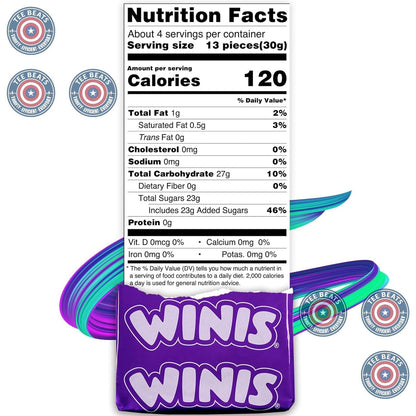 Winis Original Taffy Bag – Classic Mexican Candy Gift Set for Grandparents Sharing Childhood Memories with Grandkids, 50 Piece Count