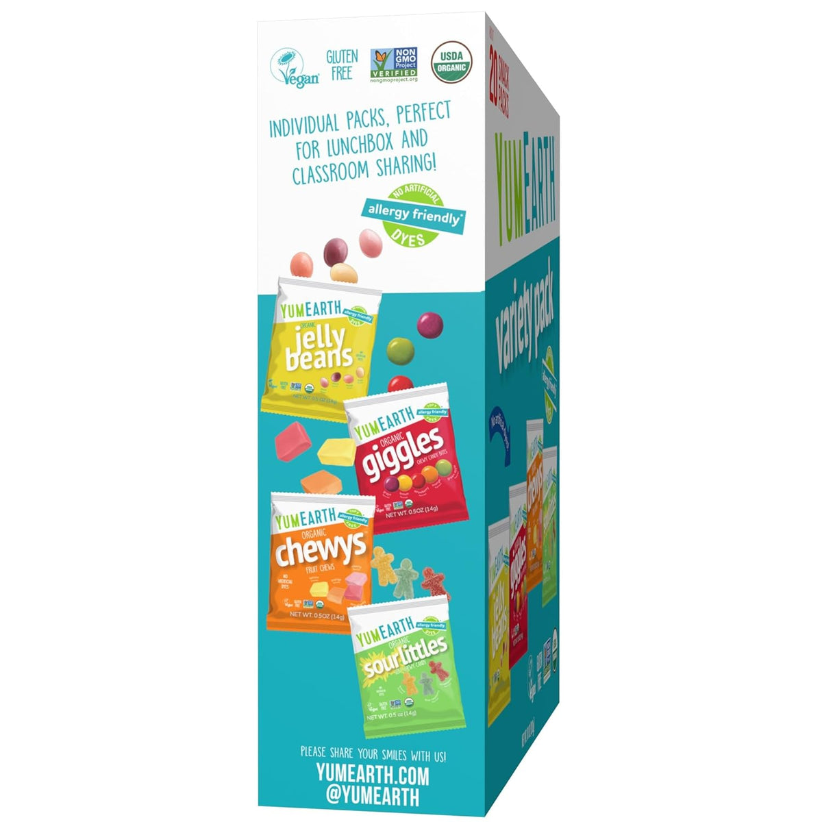 YumEarth Organic Candy Box - Top 9 Allergen Free Classroom Party Treats for Kids, Vegan and Gluten Free