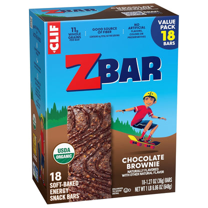 Zbar Chocolate Brownie Granola Bars – Individually Wrapped Road Trip Snack for Kids, USDA Organic Non-GMO