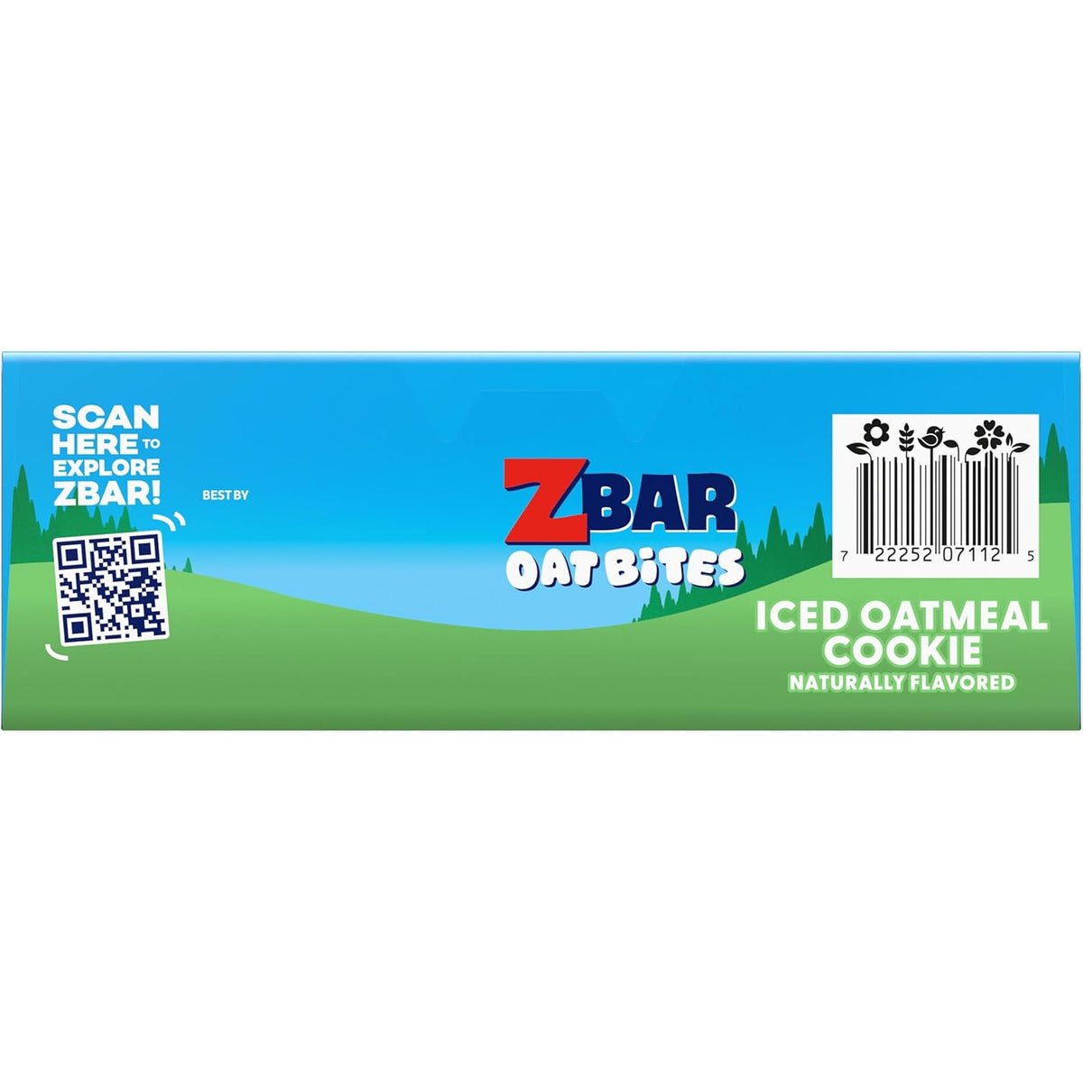 Zbar Oat Bites - Iced Oatmeal Cookie - Clean-Ingredient After-School Snack for Active Kids - 14g Whole Grains Per Pack